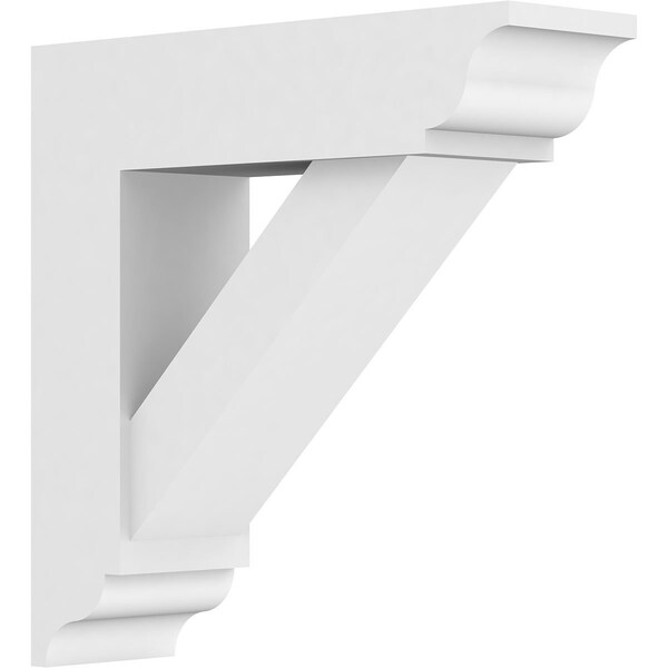 Ekena Millwork Standard Traditional Architectural Grade PVC Bracket with Traditional Ends, 3"W x 12"D x 12"H BKTP03X12X12TRA01 - main
